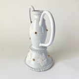 White & Gold Tall Candlestick 1