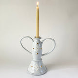 White & Gold Tall Candlestick 2