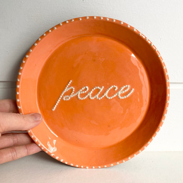 Peace Plate Orange