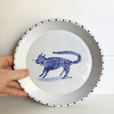 Small Delft Cat Plate 2