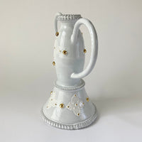 White & Gold Tall Candlestick 2