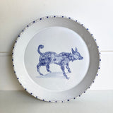 Small Delft Dog Plate