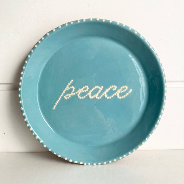 Peace Plate Blue