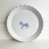Small Delft Dog Plate