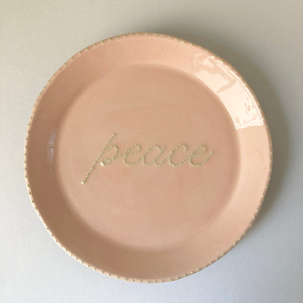 Peace Plate Pink