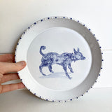 Small Delft Dog Plate