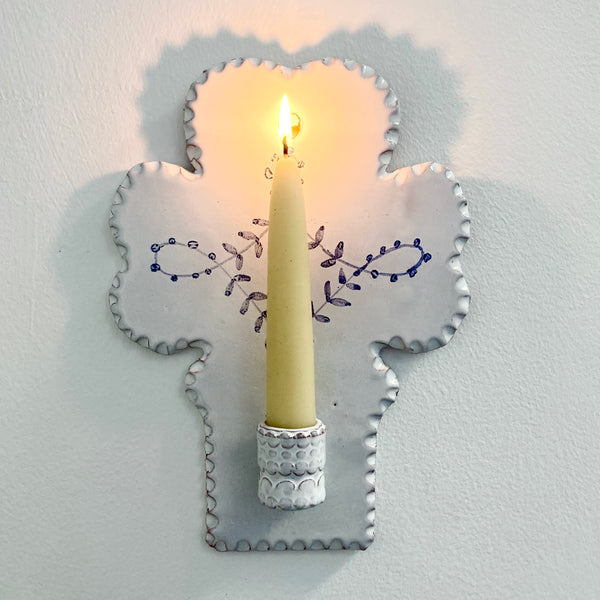 Mini Delft Candle Sconce 1