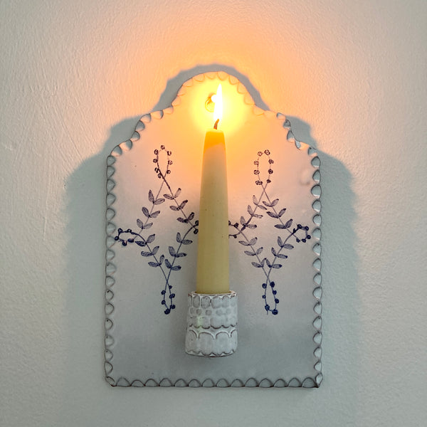 Mini Delft Candle Sconce 4