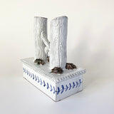 Blue & White Grottoware Vase