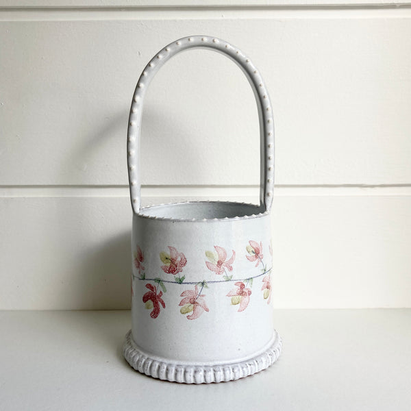 Delft Flower Basket Vase