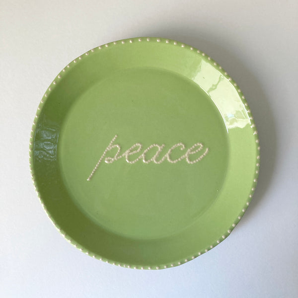 Peace Plate Green