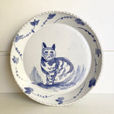 Small Delft Cat Plate