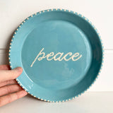 Peace Plate Blue