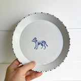Small Delft Dog Plate