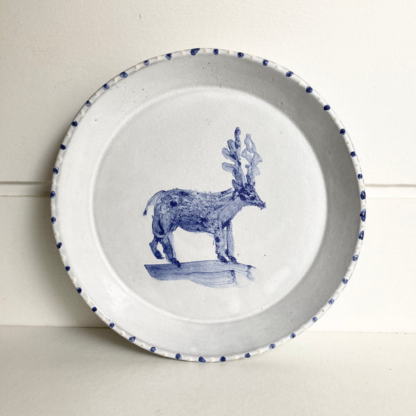 Small Delft Deer Plate