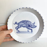 Small Delft Boar Plate