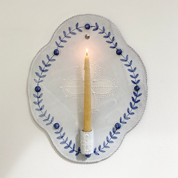 Delft Candle Sconce