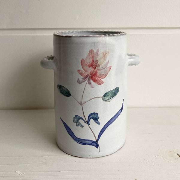 Pink Flower Delft Vase
