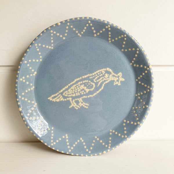 blue bird plate